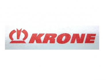 Krone Schriftzug mit Logo Rot ca. 16 x 3 mm